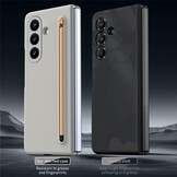 Samsung Galaxy Z Fold 7 Backcover hoes – Inclusief Styluspen & Screenprotector - Lichtgrijs