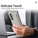 Samsung Galaxy Z Fold 7 Backcover hoes – Inclusief Styluspen & Screenprotector - Lichtgrijs