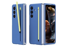 Lunso Samsung Galaxy Z Fold 7 backcover hoes met Stylus & screenprotector - Blauw