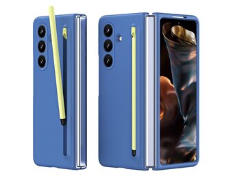 Lunso Samsung Galaxy Z Fold 7 backcover hoes met Stylus & screenprotector - Blauw