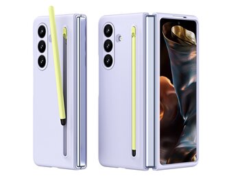 Lunso Samsung Galaxy Z Fold 7 backcover hoes met Stylus & screenprotector - Lila
