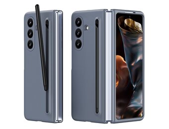 Lunso Samsung Galaxy Z Fold 7 backcover hoes met Stylus & screenprotector - Antraciet