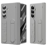Samsung Galaxy Z Fold 7 Backcover hoes met Kickstand, Grip Ring en Comfortabele Polsband - Grijs