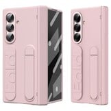 Samsung Galaxy Z Fold 7 Backcover hoes met Kickstand, Grip Ring en Comfortabele Polsband - Roze