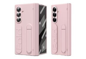 Lunso Samsung Galaxy Z Fold 7 backcover hoes met Kickstand & Polsband - Roze