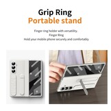 Samsung Galaxy Z Fold 7 Backcover hoes met Kickstand, Grip Ring en Comfortabele Polsband - Beige