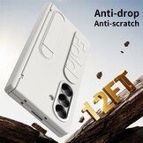 Samsung Galaxy Z Fold 7 Backcover hoes met Kickstand, Grip Ring en Comfortabele Polsband - Beige