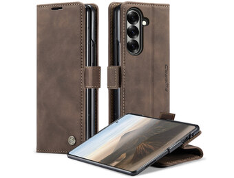 Caseme Samsung Galaxy Z Fold 7 bookcase stand hoes - Coffee