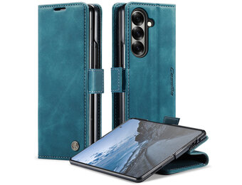 Caseme Samsung Galaxy Z Fold 7 bookcase stand hoes - Blauw