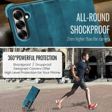 Samsung Galaxy Z Fold 7 bookcase stand hoes - Blauw