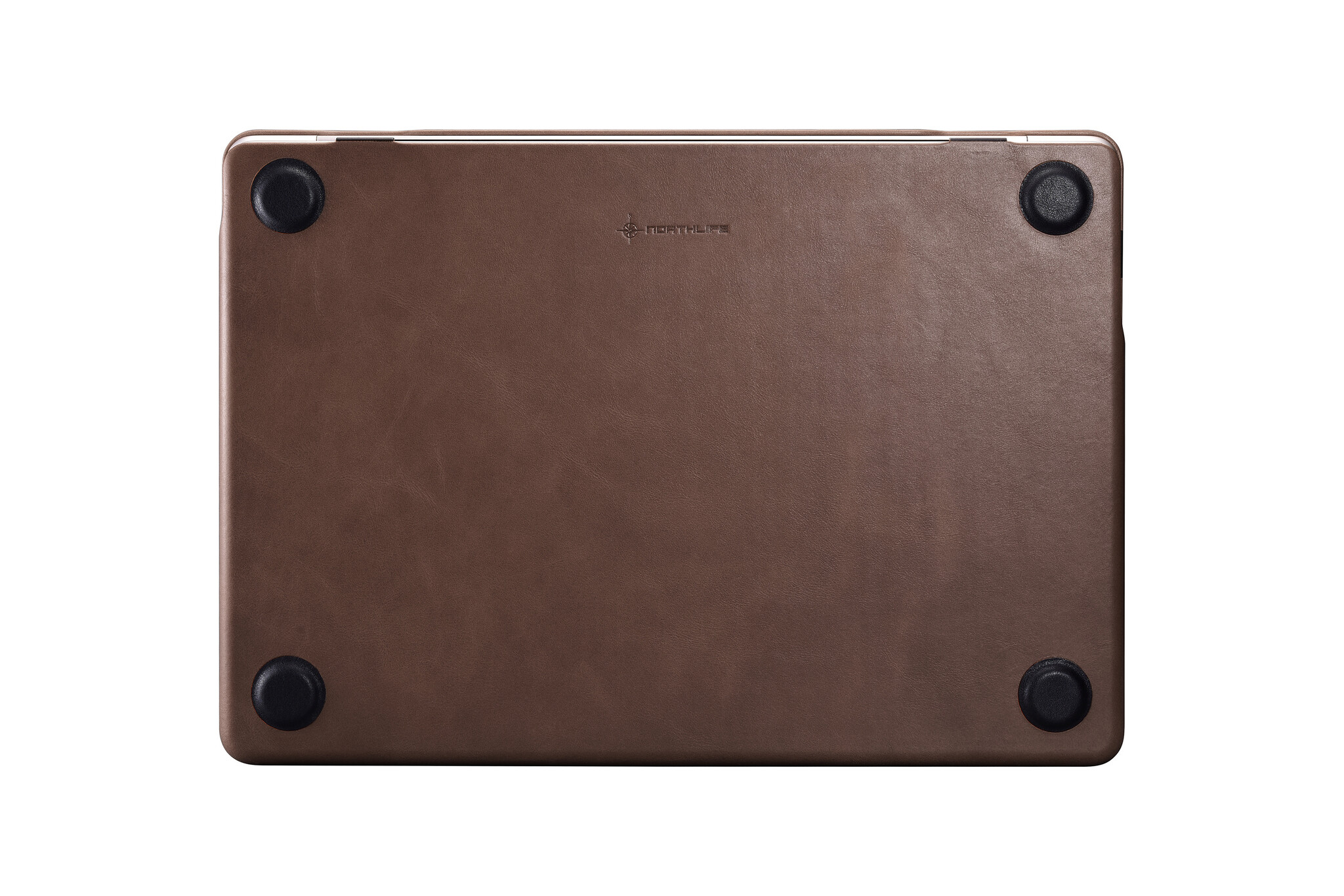 MacBook Pro 14 inch (2021-2025) Leren cover hoes - Coffee