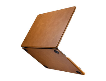 NorthLife MacBook Pro 14 inch (2021-2025) Leren cover hoes - case - Cognac
