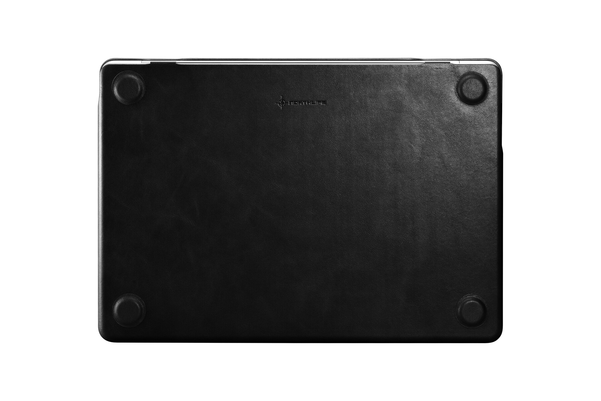 MacBook Pro 14 inch (2021-2026) Leren cover hoes - Zwart