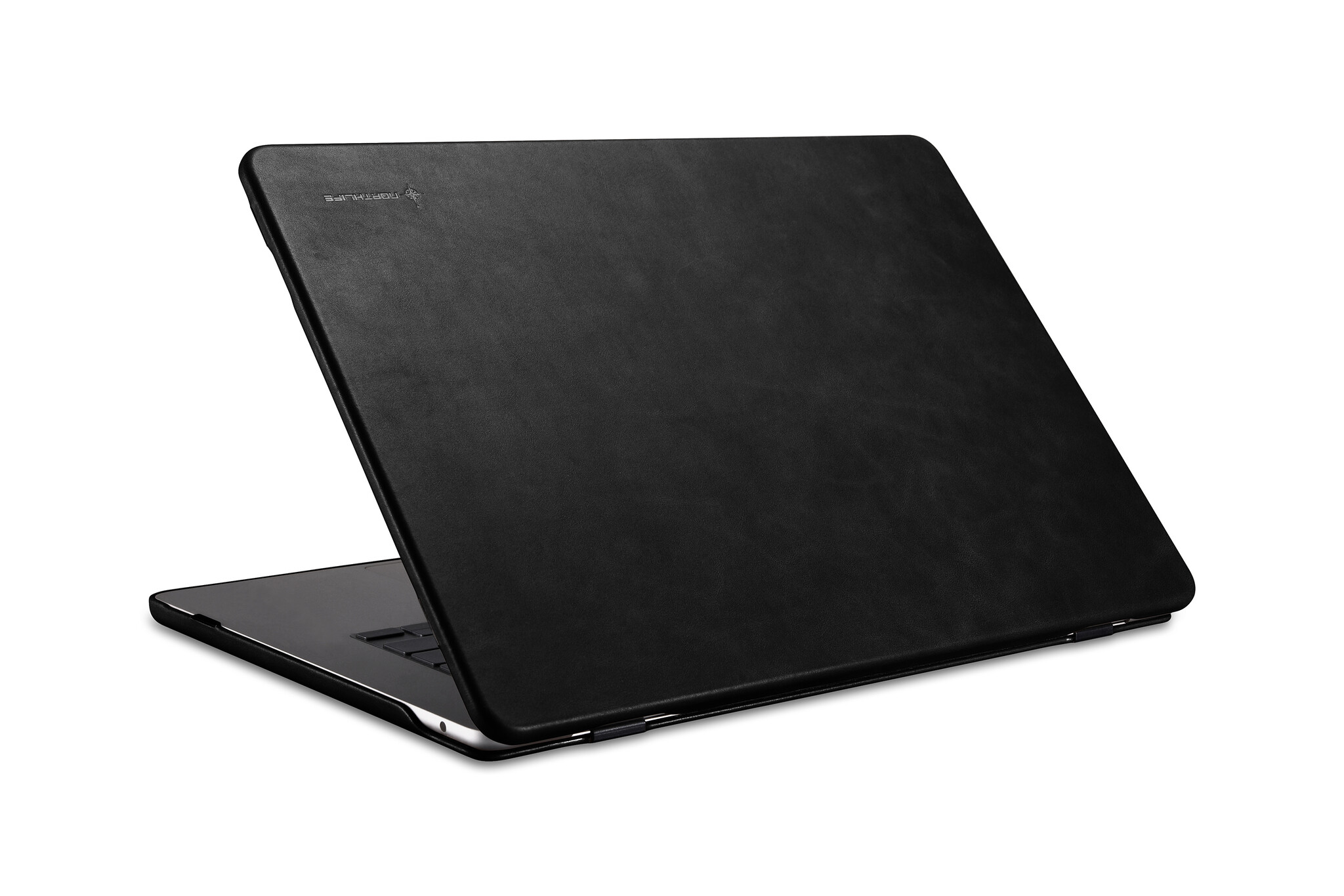 MacBook Pro 14 inch (2021-2026) Leren cover hoes - Zwart