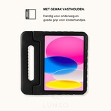 iPad 11 inch (2025) A16 EVA Schokbestendige Kinderhoes met handvat - Zwart