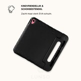 iPad 11 inch (2025) A16 EVA Schokbestendige Kinderhoes met handvat - Zwart