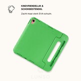 iPad 11 inch (2025) A16 EVA Schokbestendige Kinderhoes met handvat - Groen