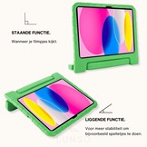 iPad 11 inch (2025) A16 EVA Schokbestendige Kinderhoes met handvat - Groen