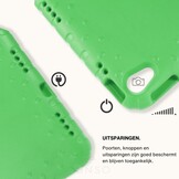 iPad 11 inch (2025) A16 EVA Schokbestendige Kinderhoes met handvat - Groen