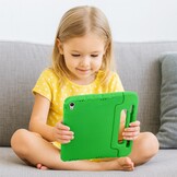 iPad 11 inch (2025) A16 EVA Schokbestendige Kinderhoes met handvat - Groen