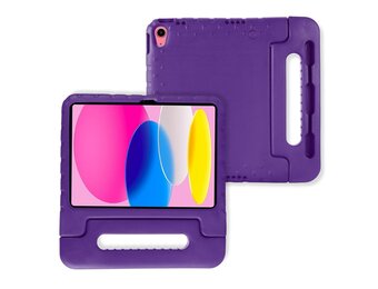 Lunso iPad 11 inch (2025) A16 - EVA Schokbestendige Kinderhoes met handvat - Paars