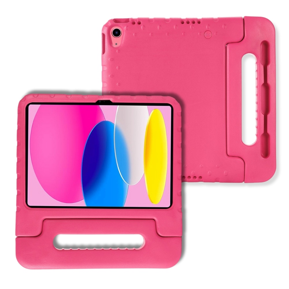 iPad 11 inch (2025) A16 EVA Schokbestendige Kinderhoes met handvat - Roze