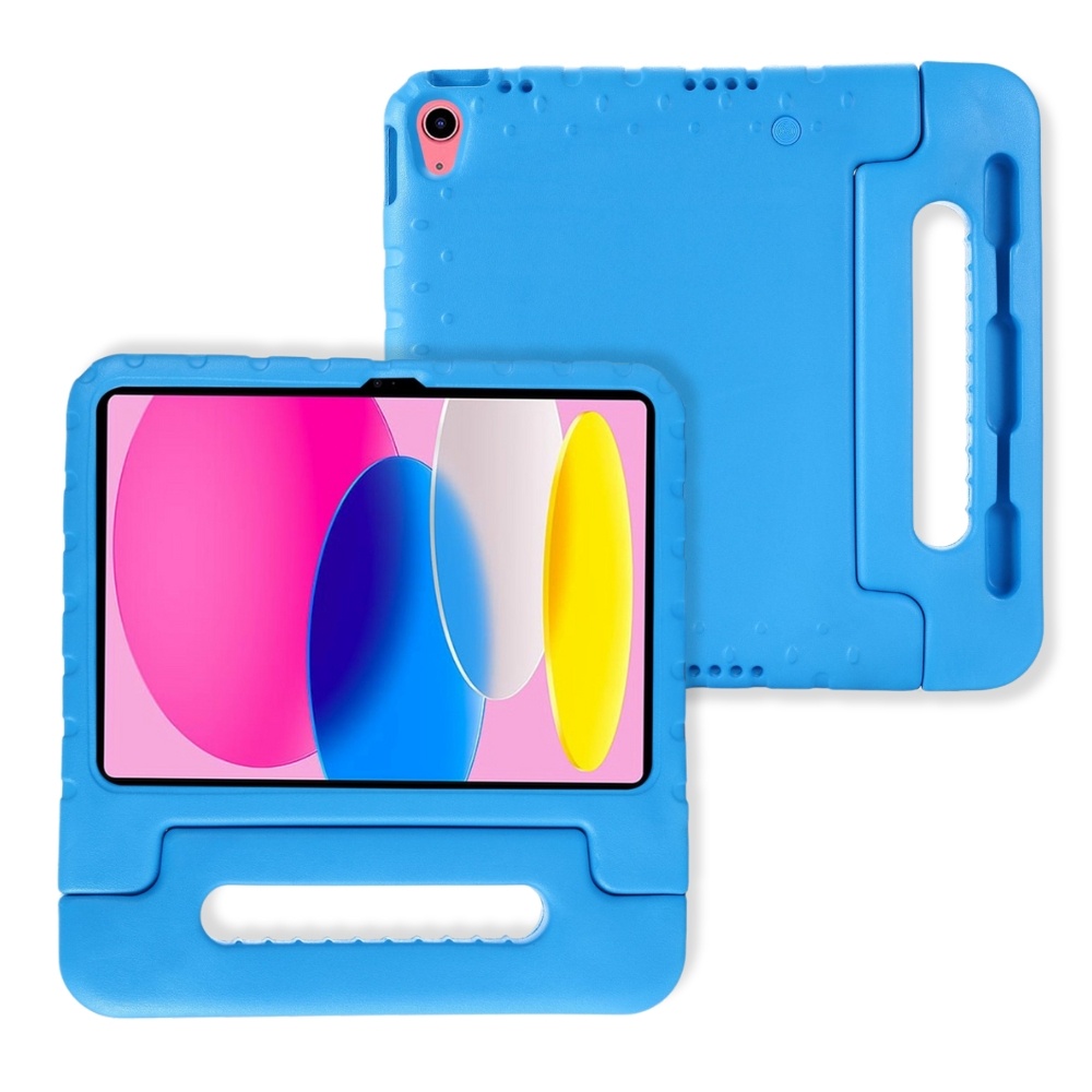 iPad 11 inch (2025) A16 EVA Schokbestendige Kinderhoes met handvat - Lichtblauw