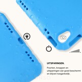 iPad 11 inch (2025) A16 EVA Schokbestendige Kinderhoes met handvat - Lichtblauw