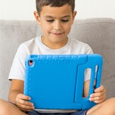 iPad 11 inch (2025) A16 EVA Schokbestendige Kinderhoes met handvat - Lichtblauw