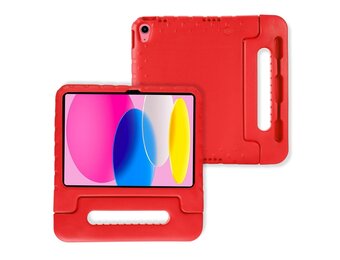Lunso iPad 11 inch (2025) A16 - EVA Schokbestendige Kinderhoes met handvat - Rood