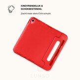 iPad 11 inch (2025) A16 EVA Schokbestendige Kinderhoes met handvat - Rood