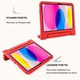 iPad 11 inch (2025) A16 EVA Schokbestendige Kinderhoes met handvat - Rood