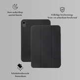 iPad 11 inch (2025) A16 Tri-Fold Bookcase hoes - Zwart