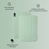 iPad 11 inch (2025) A16 Tri-Fold Bookcase hoes - Matcha Groen