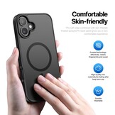 iPhone 17 hoesje - slanke backcover met MagSafe ondersteuning - Zwart