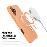 iPhone 17 hoesje - slanke backcover met MagSafe ondersteuning - Oranje