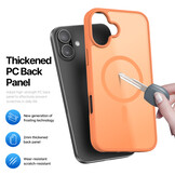 iPhone 17 hoesje - slanke backcover met MagSafe ondersteuning - Oranje