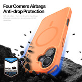 iPhone 17 hoesje - slanke backcover met MagSafe ondersteuning - Oranje