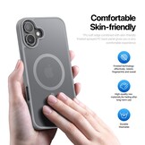 iPhone 17 hoesje - slanke backcover met MagSafe ondersteuning - Grijs