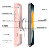 iPhone 17 hoesje - slanke backcover met MagSafe ondersteuning - Lichtroze