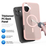 iPhone 17 hoesje - slanke backcover met MagSafe ondersteuning - Lichtroze