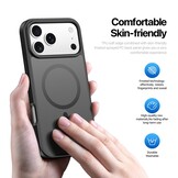 iPhone 17 Pro Max hoesje - slanke backcover met MagSafe ondersteuning - Zwart