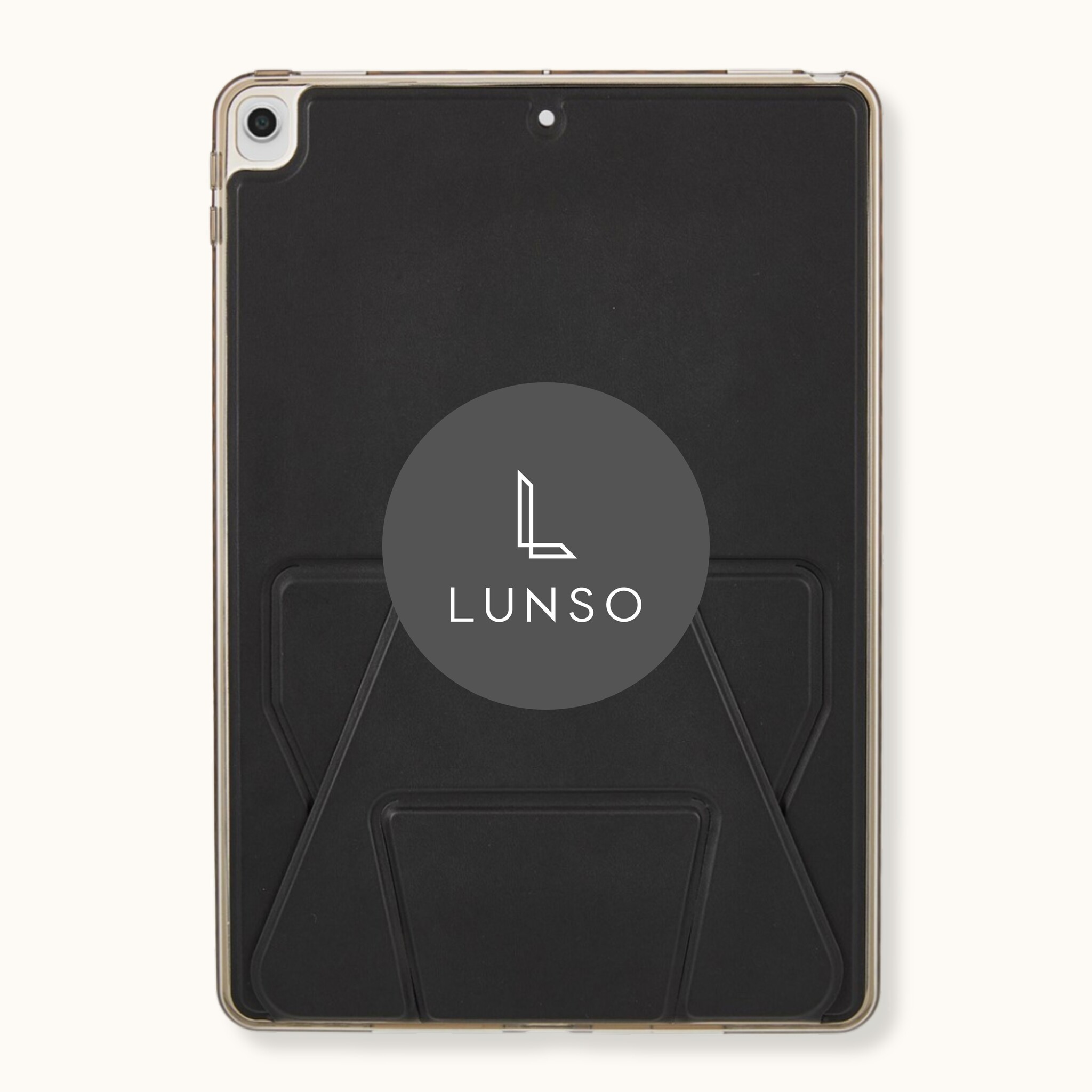 Stevige en slanke back cover hoesje Zwart voor iPad 11 inch (2025) A16 met standfunctie