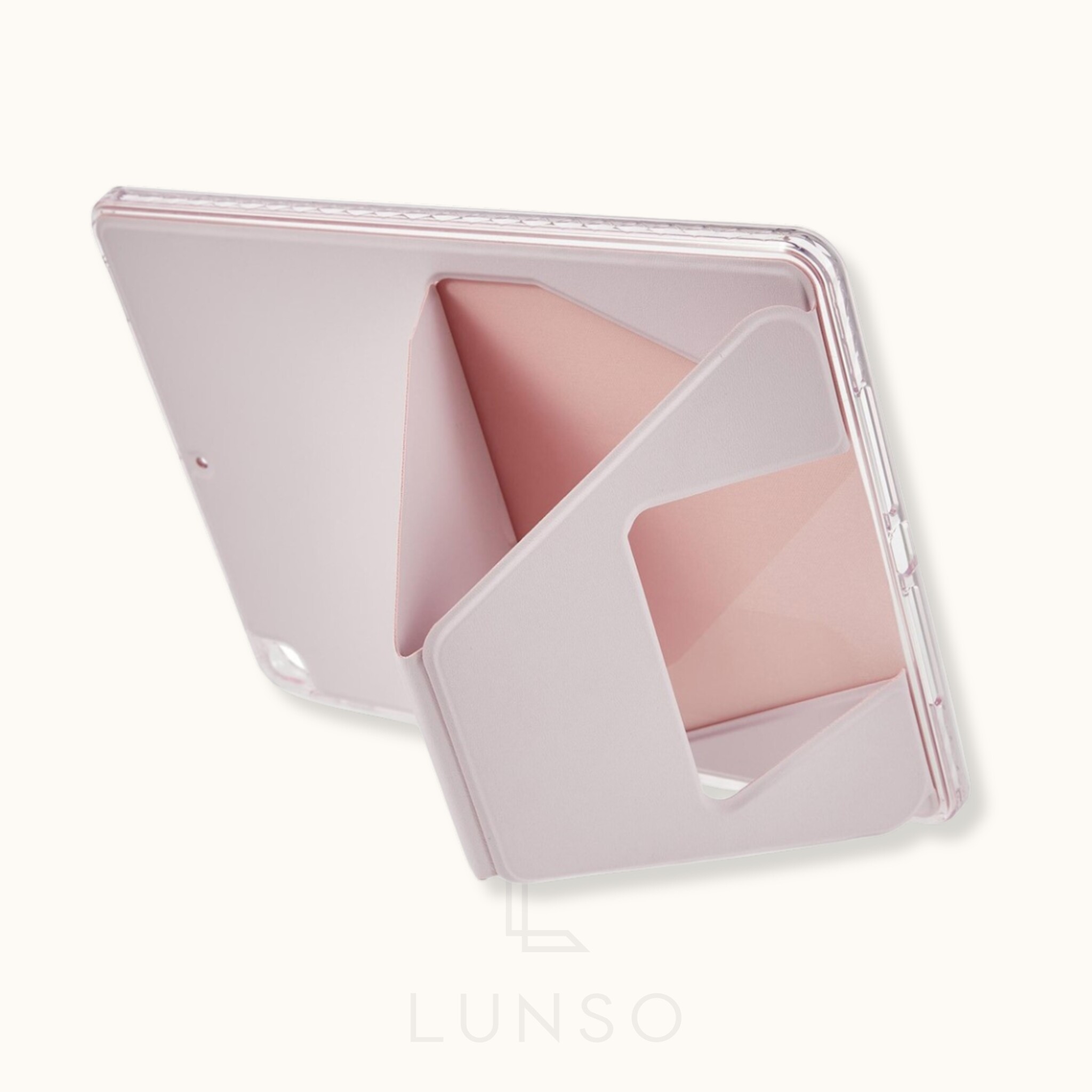 Stevige en slanke back cover hoesje Lichtroze voor iPad 11 inch (2025) A16 met standfunctie