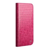 iPhone 17 leren bookcase hoesje - Croco Roze