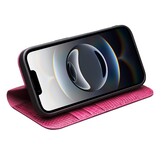 iPhone 17 Air leren bookcase hoesje - Croco Roze