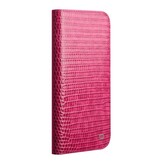 iPhone 17 Pro leren bookcase hoesje - Croco Roze