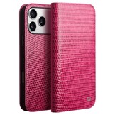 iPhone 17 Pro Max leren bookcase hoesje - Croco Roze