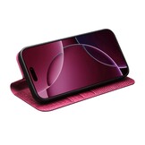 iPhone 17 Pro Max leren bookcase hoesje - Croco Roze
