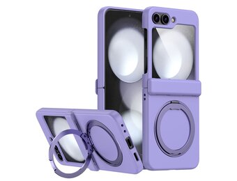 Lunso Samsung Galaxy Z Flip 7 backcover hoesje met MagSafe-ring - Lila